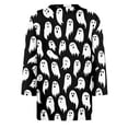 thumbnail image 5 of Halloween Shirts for Women Funny 3/4 Sleeve T Shirts Spooky Ghost Printed Tops Horror Crew Neck Pullover Holiday Three Quarter Length Blouses, M, 5 of 5