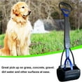 thumbnail image 3 of Pooper Scooper for Dog Jaw Clamp Heavy Duty Long Handle Poop Scooper for Large Medium Small Dog Pet Cat for Grass Gravel Pick Up (Unfold L Blue), 3 of 7