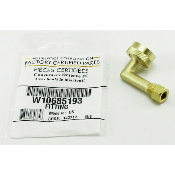 W10685193 OEM Dishwasher Elbow Water Inlet Fitting