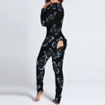 thumbnail image 2 of Mono con estampado de mariposa para mujer, pantalones cortos de pijama con botones, ropa de dormir Sexy para el hogar, 2 of 3