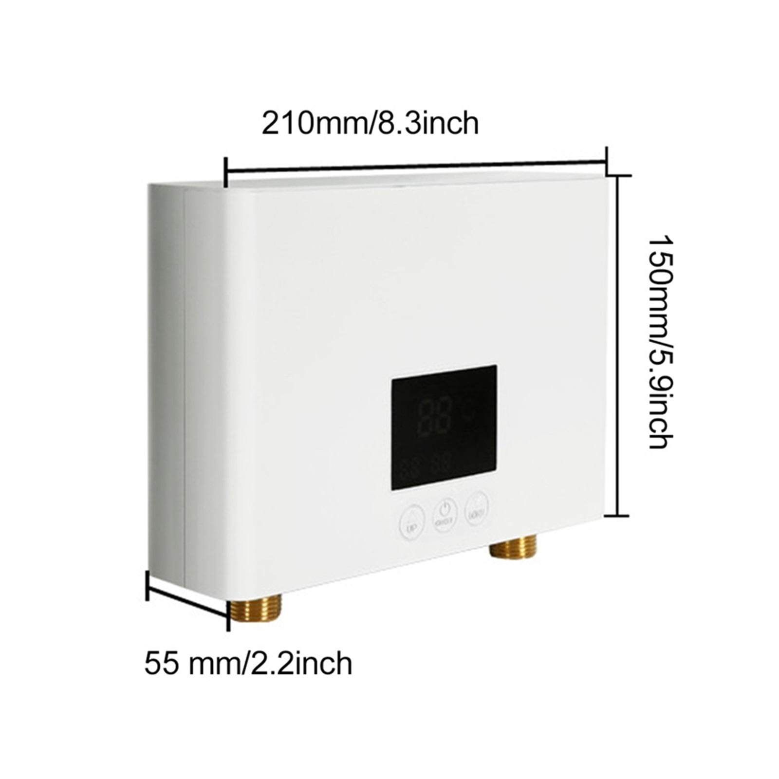 Instant Water Heater 3000W Bathroom Kitchen Wall Mounted Electric Water Heater LCD Temperature Display With Remote Control ,Safety Protections