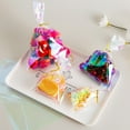 thumbnail image 4 of 100 Bolsas de celofán de plástico transparente Bolsas de dulces Bolsas de regalo reflectantes coloridas con giros para galletas Perlas de caramelo Joyas Regalos de chocolate (15x23cm) JAMW Sencillez, 4 of 5
