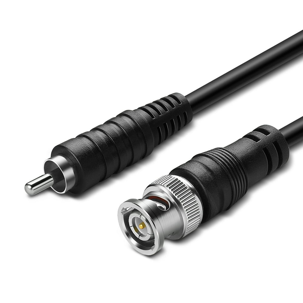 BNC to RCA Adapter Cable (6FT) BNC Male To RCA Male RG59U 75 ohm Coaxial Composite Video