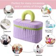 thumbnail image 3 of Bolsa de maquillaje, bolsa de viaje para cosméticos para mujeres y niñas, bolsa grande para artículos de tocador, bolsa de nailon de imitación de poliéster, 3 of 5