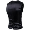thumbnail image 4 of JAKANYQ Vest Men's Suit Vest V Neck Silm Fit Solid Formal Suit Waist Coat Lightweight For Wedding Prom Business Personalized Breathable, 4 of 8