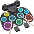 thumbnail image 1 of Batería Electrónica YUOIOYU con Luces LED de 7 Colores y Bluetooth, 1 of 7