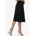 thumbnail image 4 of Women's PLUS Simple Foldover Stretch A-Line Flared Knee Length Skirt Comfy Stylish, 4 of 7
