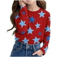 thumbnail image 2 of YunPes Girls' Long Sleeved Shirts Colorful T Shirts Round Neck Tops Light T Shirts Loose Pullovers Basic Long Sleeve Tee Shirts, 2 of 6