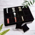 thumbnail image 2 of Watch Tray 12 Grids Jewelry Tray Organizer Velvet Watch Show Tray Stackable Watch Organizer Jewelry Bracelet Show Box Display Holder with Adjustable Pillow for DIY Bracelet Bangle Watch, 2 of 8