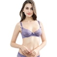 thumbnail image 3 of Women's Demi Lace Bra Unpadded Underwire Bra Sheer Sexy Bras, 3 of 9