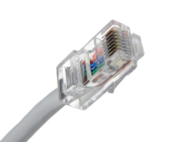 RJ45 Non-Booted RJ45 CAT6 Ethernet Patch Cable Red 25ft