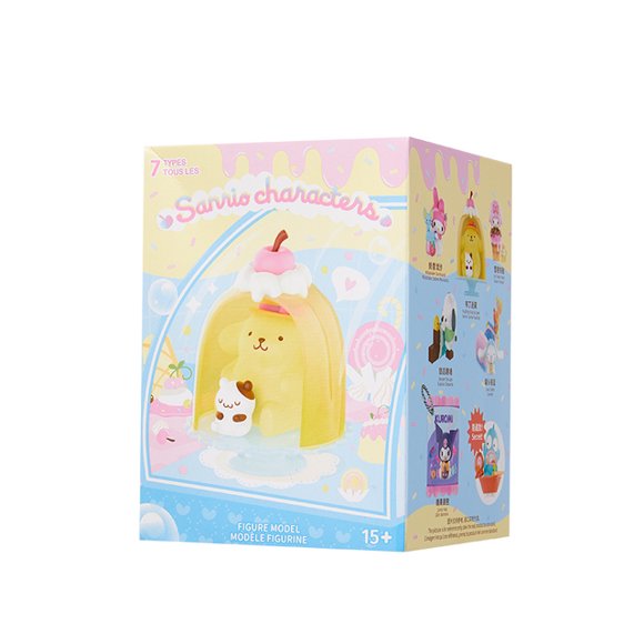 Miniso Blind Box Sanrio Colorful Food Fun Series Mystery Box Cute Kuromi Lucky Box Kawaii Cinnamoroll Anime Figure Girl Toy Gift