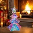 thumbnail image 6 of Pre-lit Artificial Christmas Tree, RGB Lighting Effect Christmas Tree Christmas Holiday Decoration Holiday Gifts Christmas Holiday Scene Decoration Mini Christmas Trees, 6 of 9