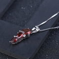 thumbnail image 3 of Natural Garnet Necklace, Gemstone Birthstone Necklace in 925 Sterling Silver, 3 of 5