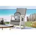 thumbnail image 2 of Suncast Rocking Chair with Storage for Outdoor Patio – 7 gal. Resin Seat, Dove Gray/Ice Cube, 2 of 9