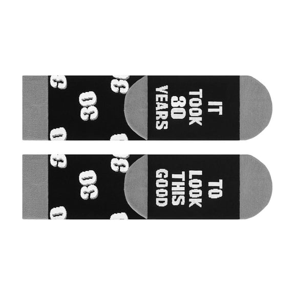 Soft Cotton Funny Calf Socks With Multiple Age Option 18th 21st 30th 40th 50th 60th For Adults Humorous Choices