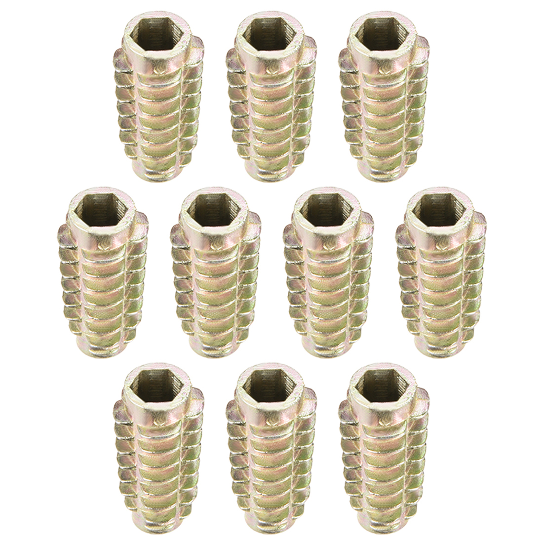 Threaded Insert Nuts Zinc Alloy HexFlush M6 Internal Threads 25mm