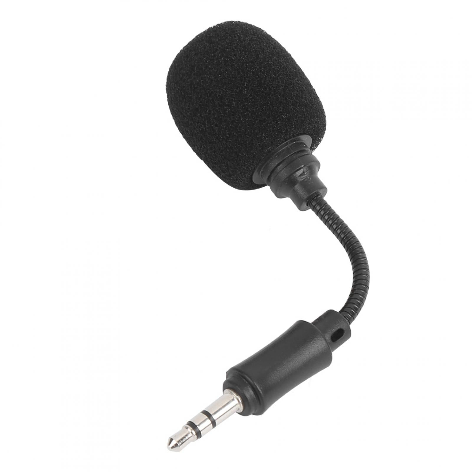 Easy to Carry and Store Portable Microphone Professional Manufacturing Fine Workmanship Black Microphone for Mobile Phone/PC/Notebook Computer 