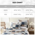 thumbnail image 4 of PANGUSHAN 100% Cotton Queen Quilt Set, Farmhouse Patchwork Queen Size Quilt Bedding Set Bedspreads, Reversible Quilted Lightweight Comforter, Navy/Brown/White Bed Spread for Queen Bed, 3 Pieces, 4 of 9