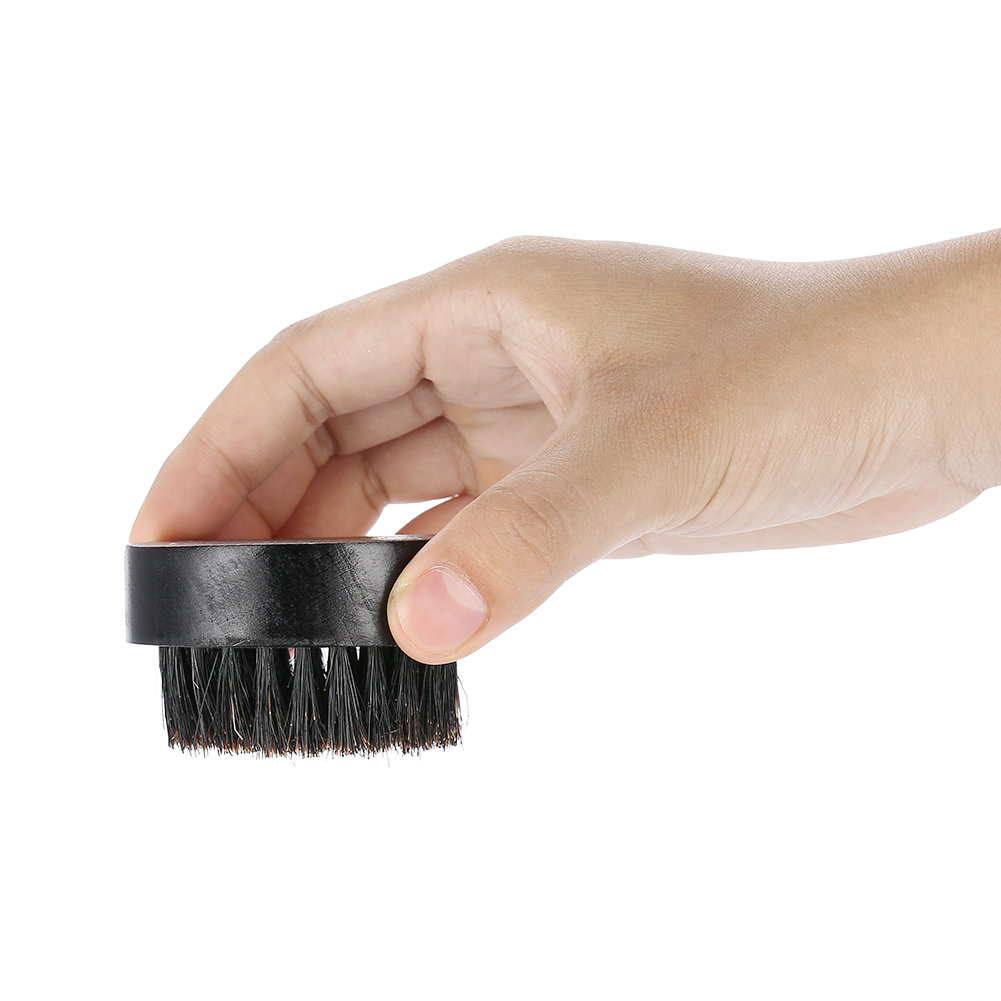 LYUMO Men Mustache Circle Black Color Beech Brush Beard Care Shaving