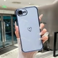 thumbnail image 6 of MYKOMI  Designed for iPhone 16E 6.1 inch Case,Cute Plating Edge Love Hearts Pattern with Camera Lens Protection Phone Cover for Girls Women, 6 of 8