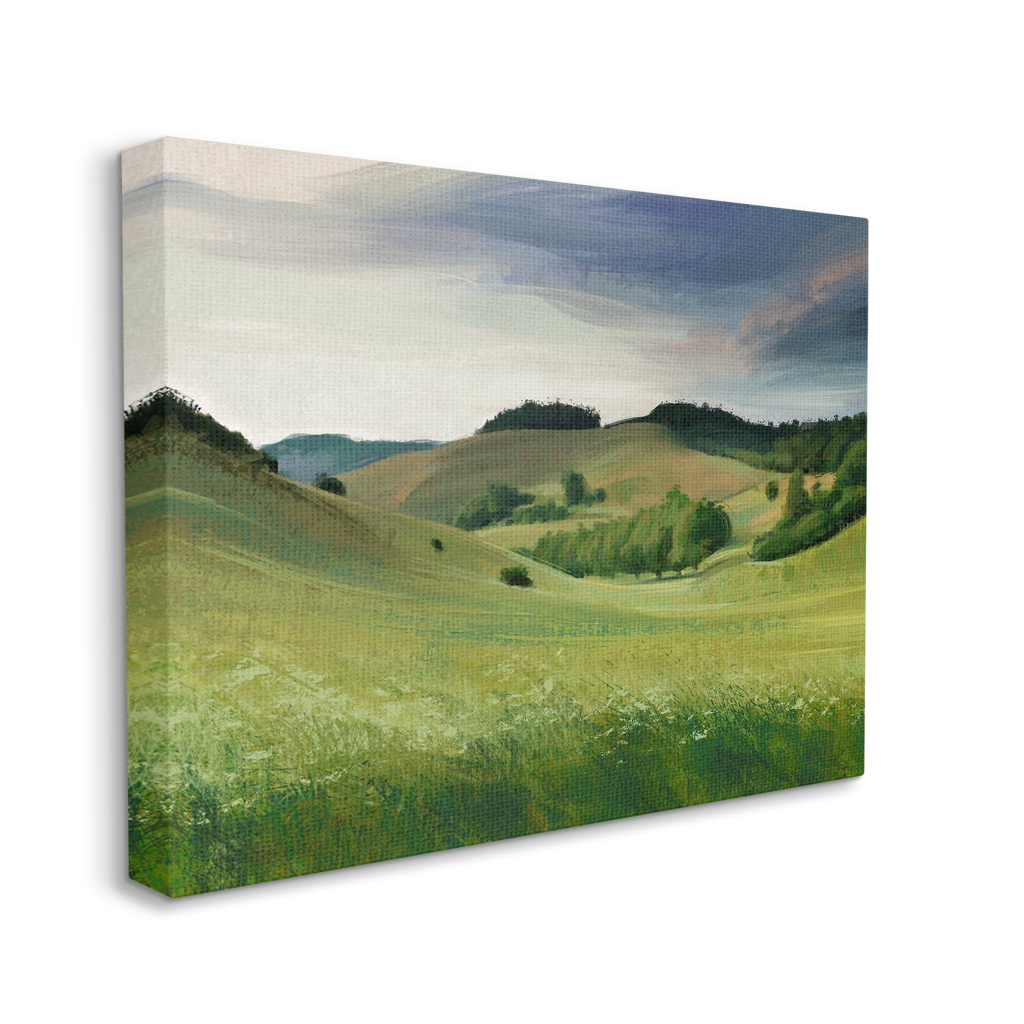 Stupell Industries Rolling Country Hills Green Rural Meadow Fields Painting Gallery Wrapped Canvas Print Wall Art, Design by Ziwei Li