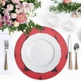 thumbnail image 4 of Ryvnso Christmas Tree on Red Round Plate Mats Dining Table Placemat Set of 4 for Holiday Decoration, 4 of 7