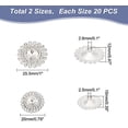 thumbnail image 2 of 40 Pcs Shank Rhinestone Buttons 20mm 25.5mm Sew on Clothing Buttons Alloy Embellishments Buttons for Coats Dress Jewelry Wedding Party and DIY Crafting Decorations (Silver), 2 of 9