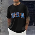 thumbnail image 1 of Tops para hombre, blusas y camisas de cuello redondo y manga corta para hombre, blusas casuales de moda con cuello redondo y estampado para hombre, blusas de poliéster para hombre., 1 of 5