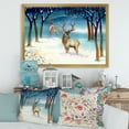 thumbnail image 3 of Designart 'Deers With Winter Landscape' Traditional Framed Art Print, 3 of 4