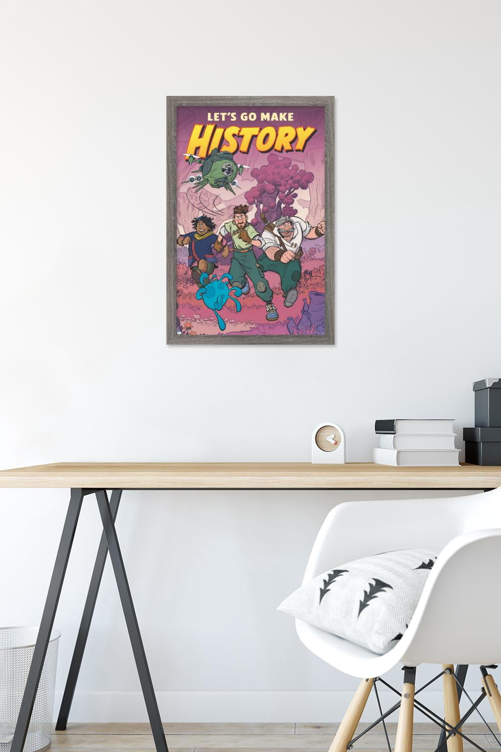 Disney Strange World - Let's Go Make History Wall Poster, 14.725" x 22.375" Framed