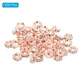 thumbnail image 3 of Unique Bargains 6mm Spacer Beads, 200pcs Bead Spacers Rhinestone Round Bulk Beads Wave for Jewelry Making, Rose Gold, 3 of 5