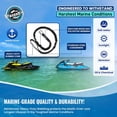 thumbnail image 5 of WAVESRX DockingPal™ - Premium Flat Bungee Dock Line for Boats | Elastic Boat Dock Rope with 1 Stainless Steel Carabiner & 1 Loop | Stretches from 5' to 9' for Jet Ski, PWC & Boat, 5 of 5