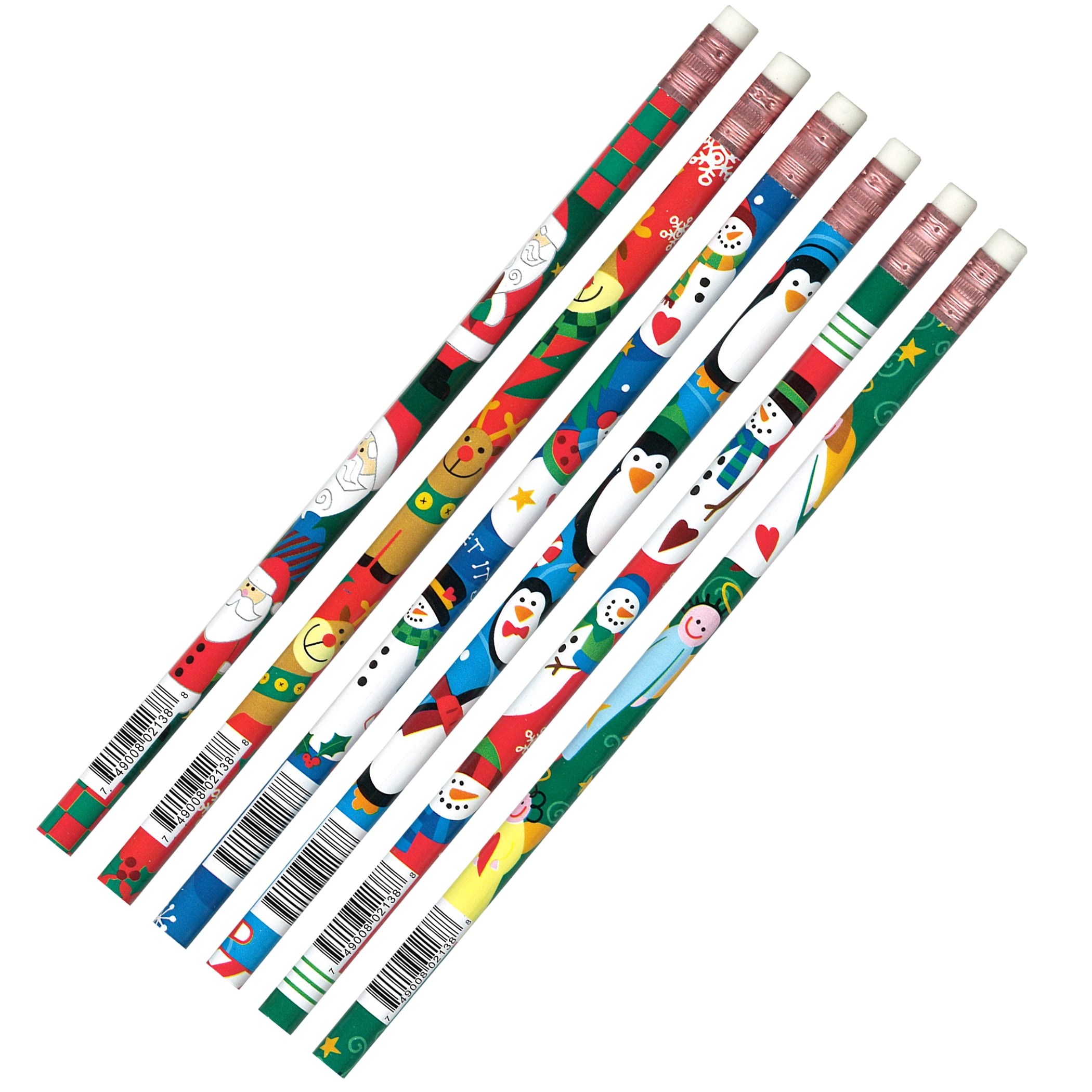 Moon Products Christmas Assortment Pencils, 12 Per Pack, 12 Packs