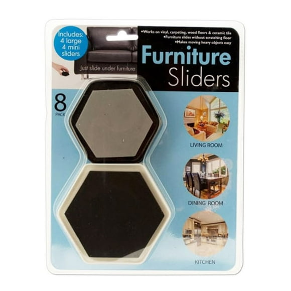Furniture Sliders With Foam Padding (4 Small & 4 Large)