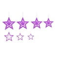 thumbnail image 3 of Bearachild 7 piezas de decoraciones de estrellas colgantes de estrellas colgantes ahuecados adornos decorativos para el Festival de actividades Kits de decoración para fiestas Violeta Bearachild HA002208-05, 3 of 6