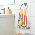 thumbnail image 3 of Yayeee 100% Cotton Hand Towels for Bathroom 16" x 28" Soft Absorbent Kitchen Towel, White Striped Lemon, 3 of 7