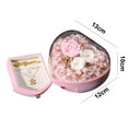 thumbnail image 2 of Heart-shaped rose eternal flower ring box-wedding gift diamond ring jewelry storage box-pink, 2 of 5