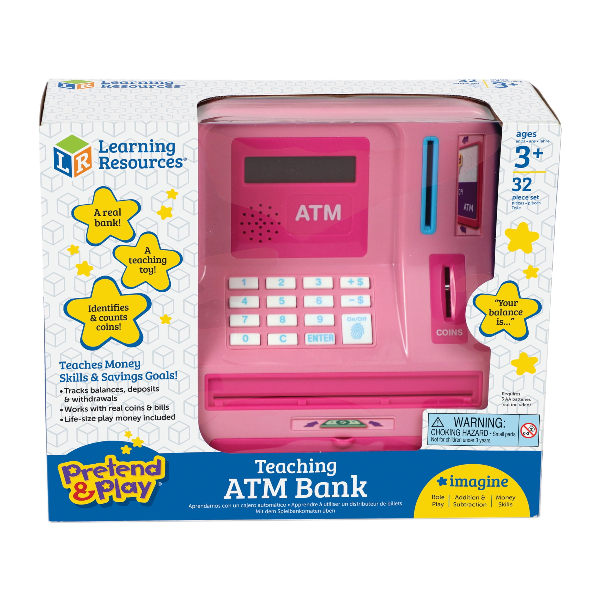 Pretend And Play Atm Bank Pink Teaching - Walmart.com - Walmart.com