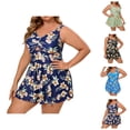 thumbnail image 1 of Womens Tankini Swimsuits 2026 Trendy Plus Size Modest Flowy Swim Dress with High Waisted Bottom Two Piece Bathing Suits Woman, 1 of 5