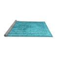 thumbnail image 2 of Ahgly Company Machine Washable Indoor Square Persian Light Blue Traditional Area Rugs, 7' Square, 2 of 4