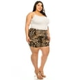 thumbnail image 3 of Women's Casual Plus Size Shorts High Waist Stretchy Biker Fit, 3 of 5