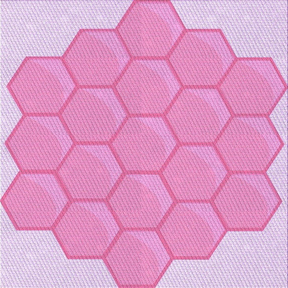 Ahgly Company Machine Washable Indoor Square Transitional Blossom Pink Area Rugs, 5' Square