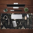 thumbnail image 4 of Black Aesthetic Desk Mat - Vintage Large Gaming Flower Mouse Pad XXL Plant Wildflower Mousepad Extended Laptop Computer Keyboard Mat for Women Girl Office Decor 31.5x15.8 in, 4 of 6