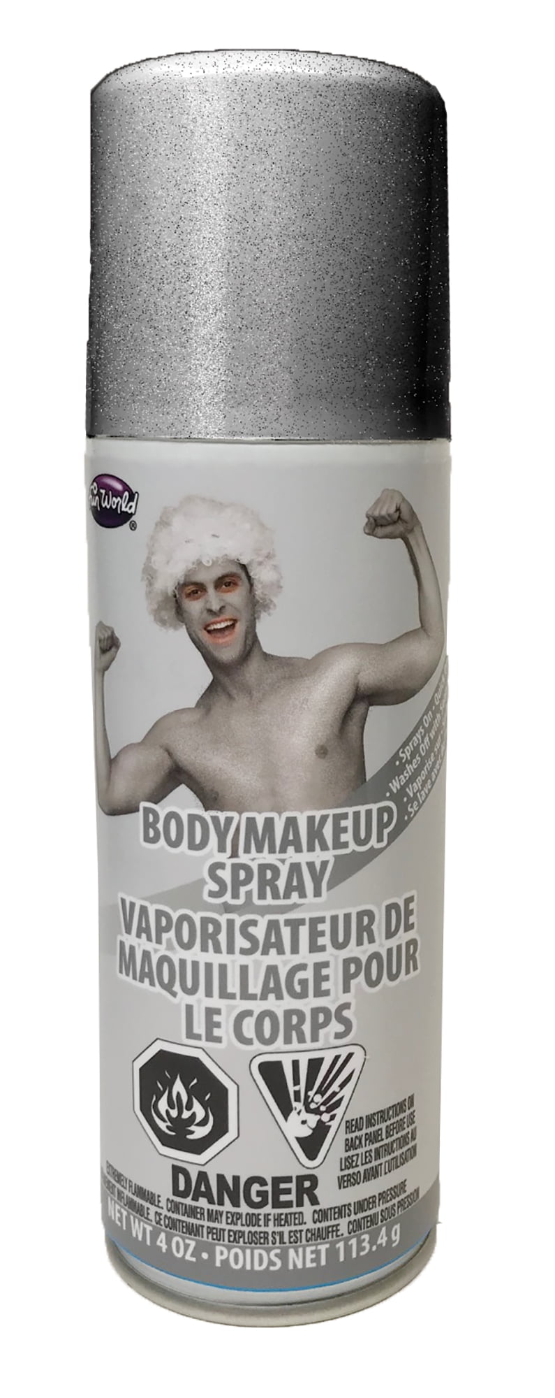 Silver Body Paint Makeup Spray Costume Accessory MakeUp 4oz
