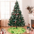 thumbnail image 7 of Lsque Green Avocado Print Christmas Tree Skirt, Tree Skirt with Ties or Velcro, Perfect for Holiday Decorations, Halloween, and New Year-48", 7 of 7