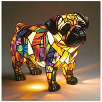 Dog Series Art Night Light, Cute Pug Theme Desktop Led Table Lamp With Soft Warm Ambiance Light, Perfect Pet-Themed Gift For Dog Lovers