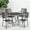 Black, variant on Emma + Oliver Commercial Grade 28" Square Black Folding Patio Table Set-4 Square Back Chairs