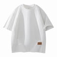 thumbnail image 4 of Mens Short Sleeve T-Shirts Summer Crew Neck Tees Tops for Men Pullover Textured Solid Color Dressy Casual Tshirts Shirts, 4 of 8