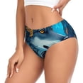 thumbnail image 2 of Fotbe Blue Iceberg Leaf Wolf Calzones Estampados para Mujer – Ropa Interior de Algodón, Cómoda, Suave y Elástica-Large, 2 of 6